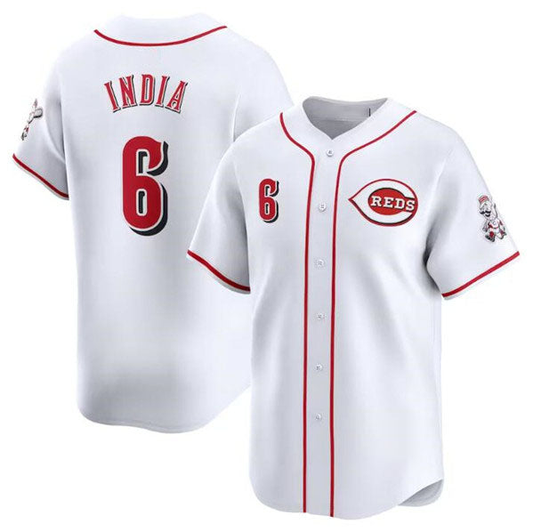 Custom #6 White CIN Baseball Shirt Top