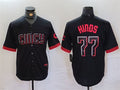 Custom #77 Black 2023 City Connect CIN Baseball Shirt Top