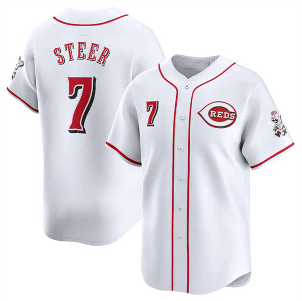 Custom #7 White CIN Baseball Shirt Top