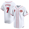 Custom #7 White CIN Baseball Shirt Top