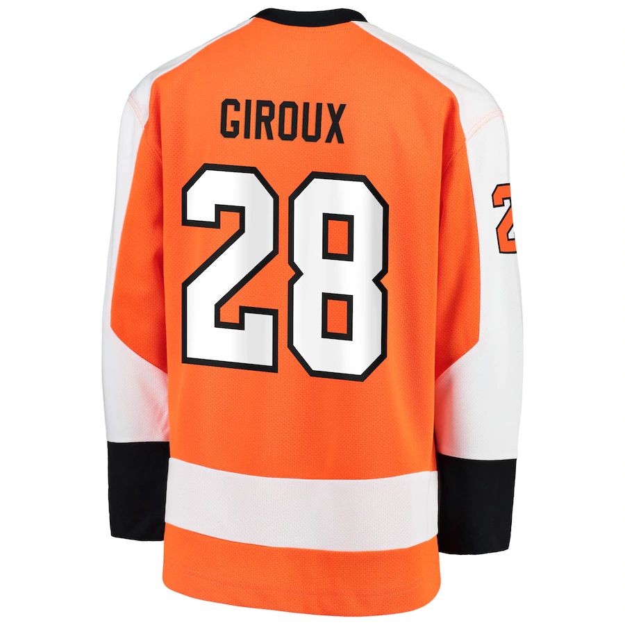 Custom #28 Orange PHI Hockey Shirt Top