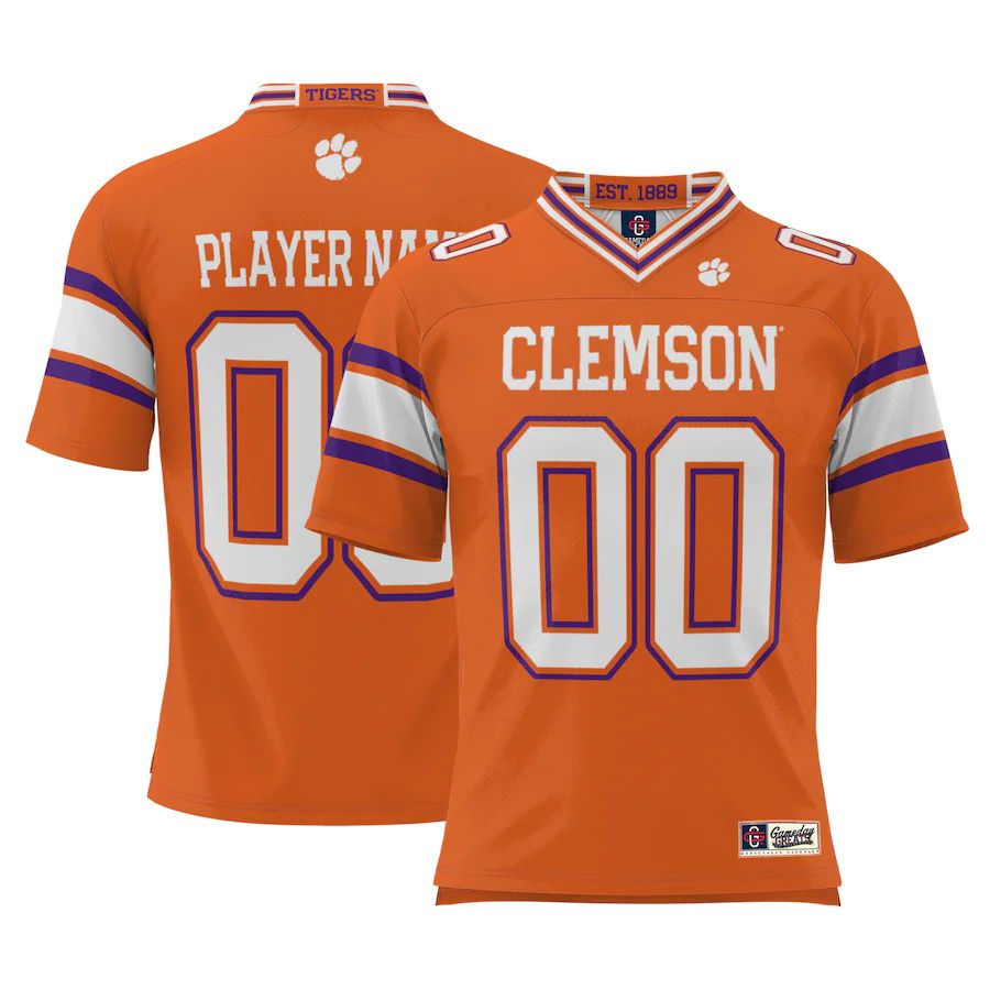 Custom Orange Football Shirt Top