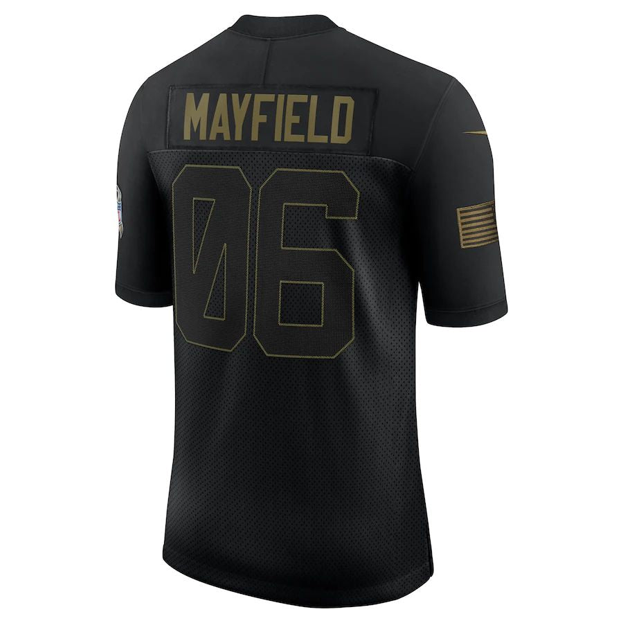 Custom #6 Black 2020 CLE Football Shirt Top
