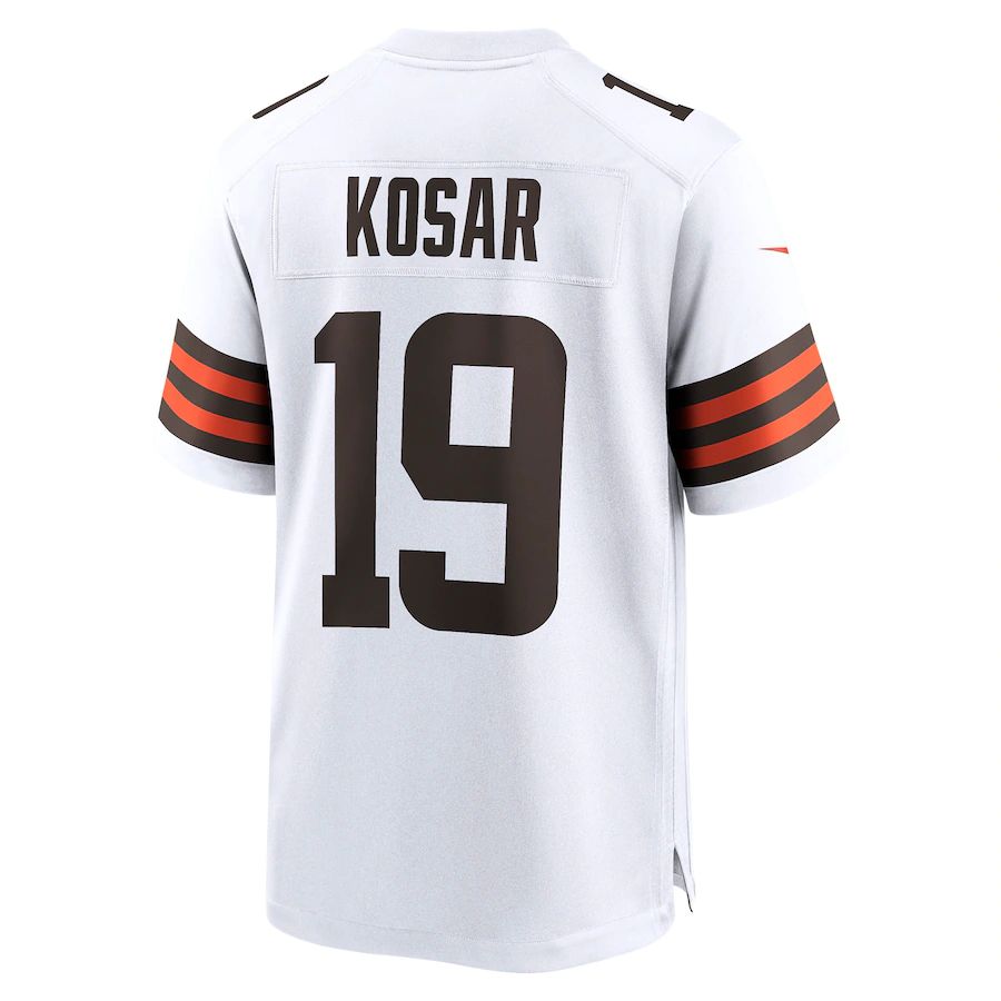 Custom #19 White CLE Football Shirt Top