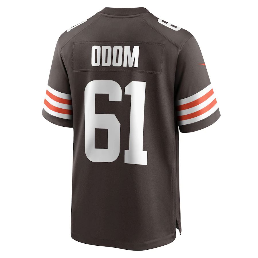Custom #61 Brown CLE Football Shirt Top