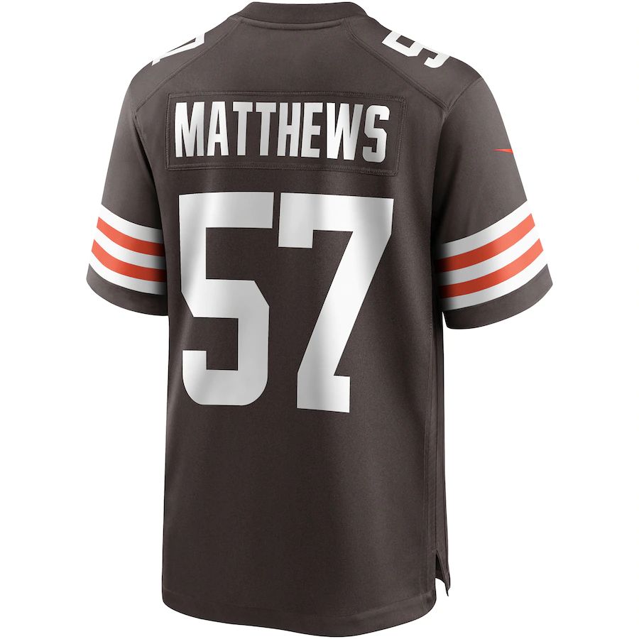 Custom #57 Brown CLE Football Shirt Top
