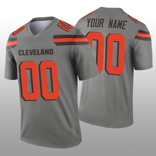 Custom Gray CLE Football Shirt Top
