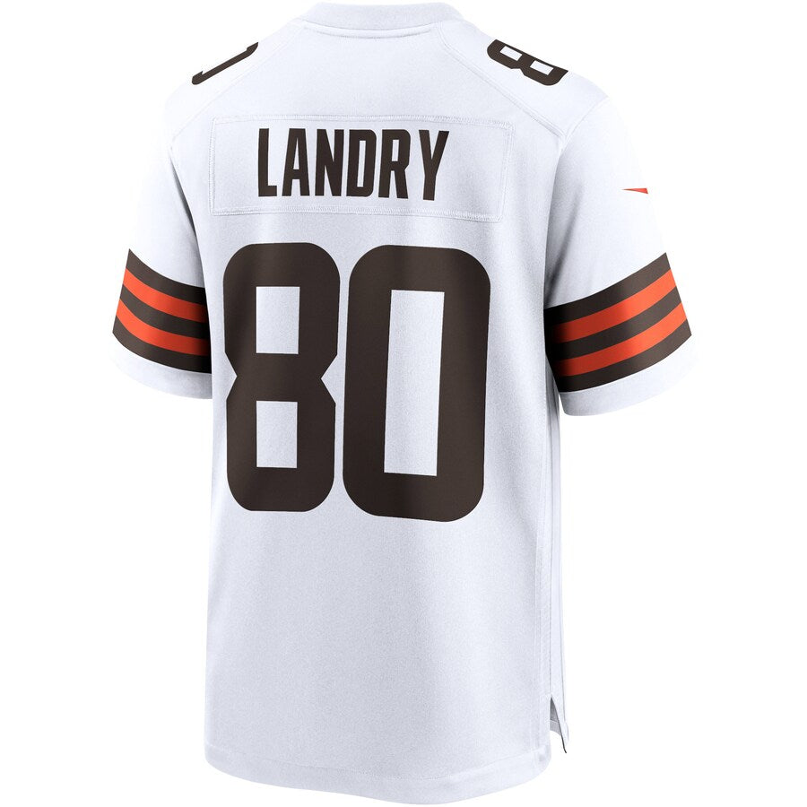 Custom #80 White CLE Football Shirt Top