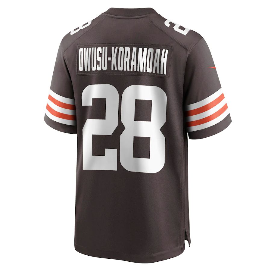 Custom #28 Brown CLE Football Shirt Top