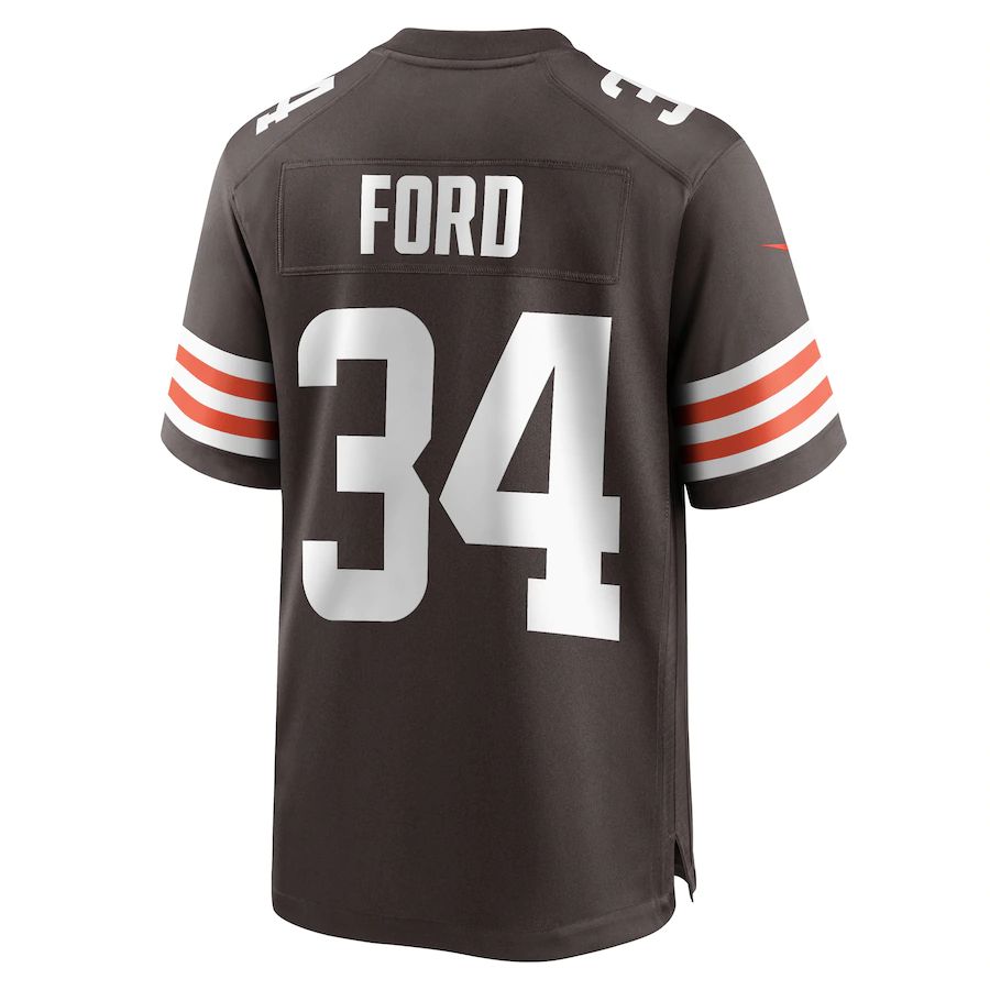 Custom #34 Brown CLE Football Shirt Top