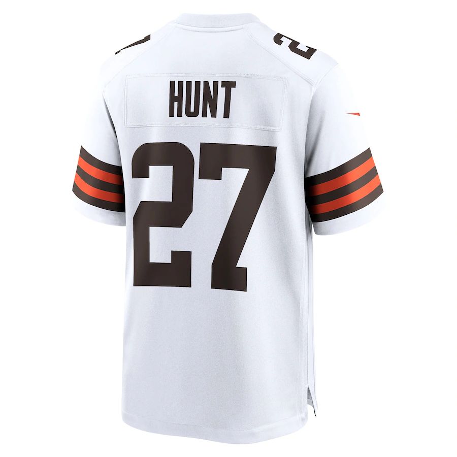 Custom #27 White CLE Football Shirt Top