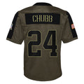 Custom #24 Olive 2021 CLE Football Shirt Top