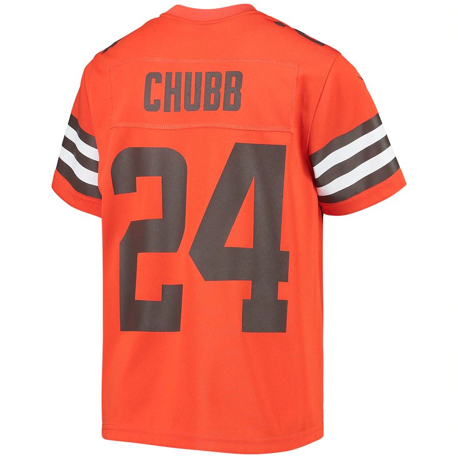 Custom #24 Orange CLE Football Shirt Top