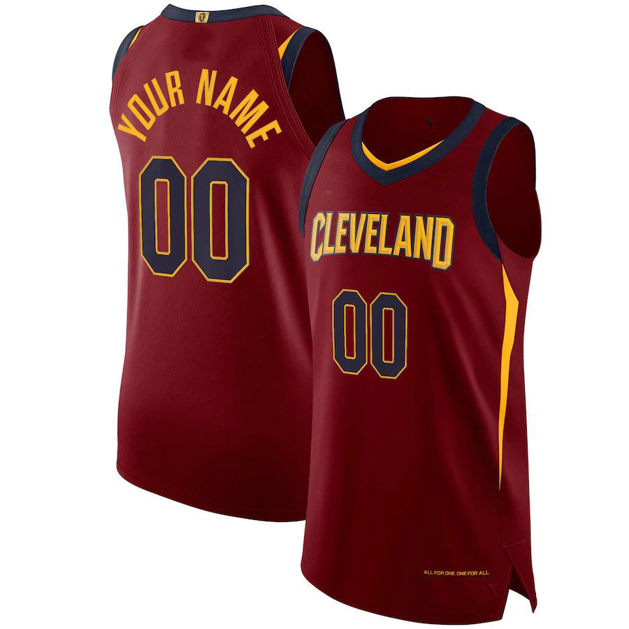 Custom Maroon CLE Basketball Shirt Top