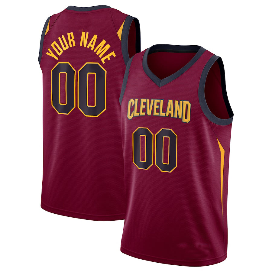 Custom Maroon CLE Basketball Shirt Top