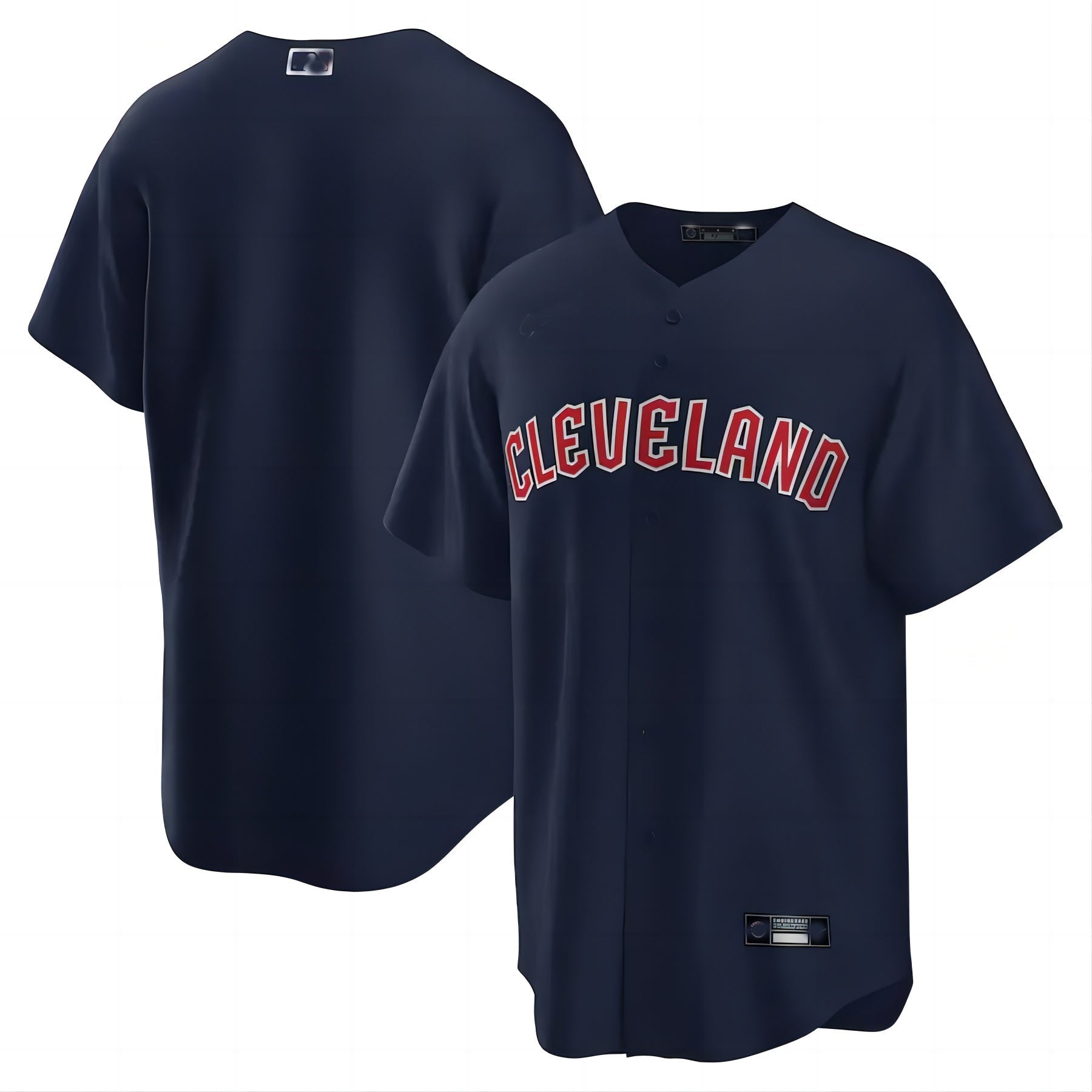 Custom Navy CLE Baseball Shirt Top