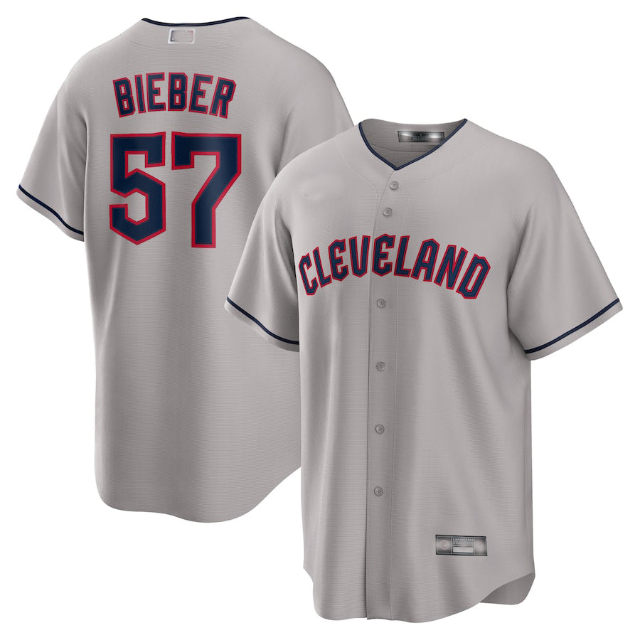 Custom #57 Gray CLE Baseball Shirt Top