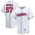 Custom #57 White CLE Baseball Shirt Top