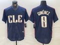 Custom #0 Navy 2024 City Connect CLE Baseball Shirt Top