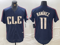Custom #11 Navy 2024 City Connect CLE Baseball Shirt Top