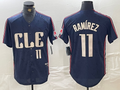 Custom #11 Navy 2024 City Connect CLE Baseball Shirt Top