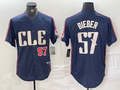 Custom #22 Navy 2024 City Connect CLE Baseball Shirt Top