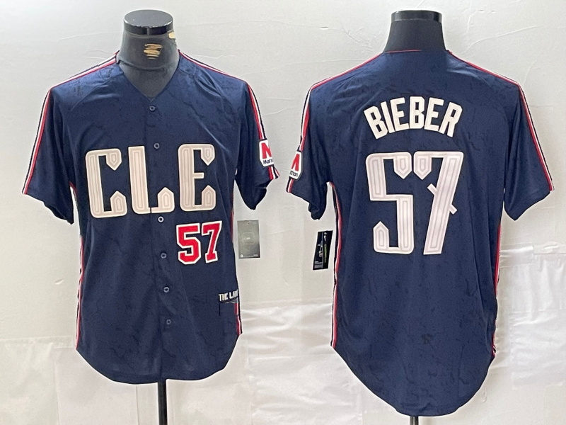 Custom #22 Navy 2024 City Connect CLE Baseball Shirt Top