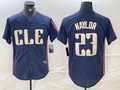 Custom #23 Navy 2024 City Connect CLE Baseball Shirt Top