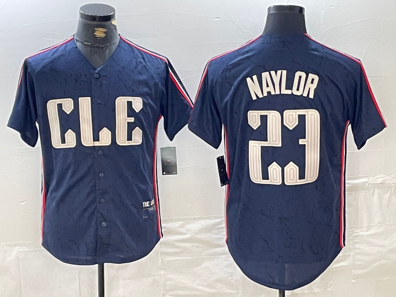 Custom #23 Navy 2024 City Connect CLE Baseball Shirt Top