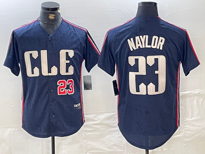 Custom #23 Navy 2024 City Connect CLE Baseball Shirt Top