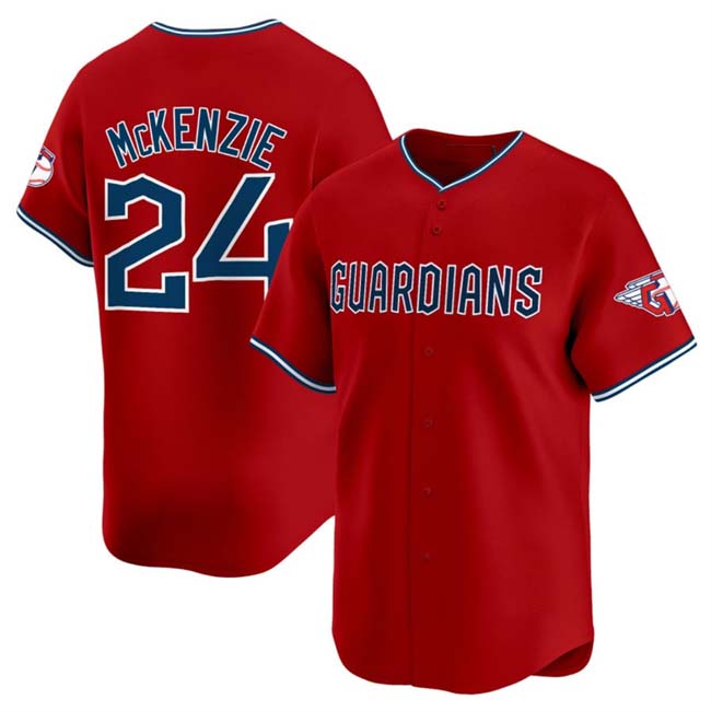 Custom #24 Red CLE Baseball Shirt Top