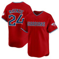 Custom #24 Red CLE Baseball Shirt Top