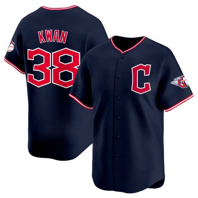 Custom #38 Navy 2025 CLE Baseball Shirt Top