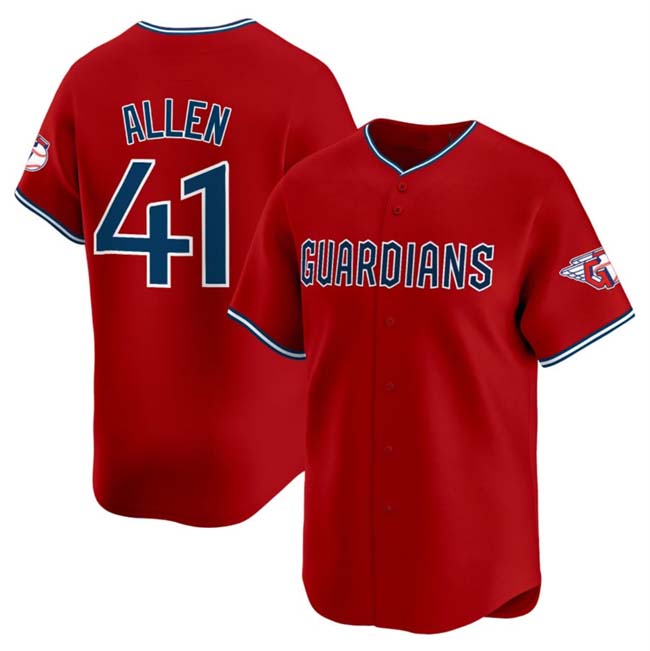 Custom #41 Red CLE Baseball Shirt Top