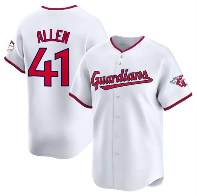 Custom #41 White CLE Baseball Shirt Top