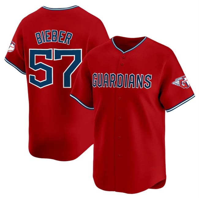 Custom #57 Red CLE Baseball Shirt Top