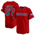 Custom #57 Red CLE Baseball Shirt Top