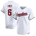 Custom #6 White CLE Baseball Shirt Top