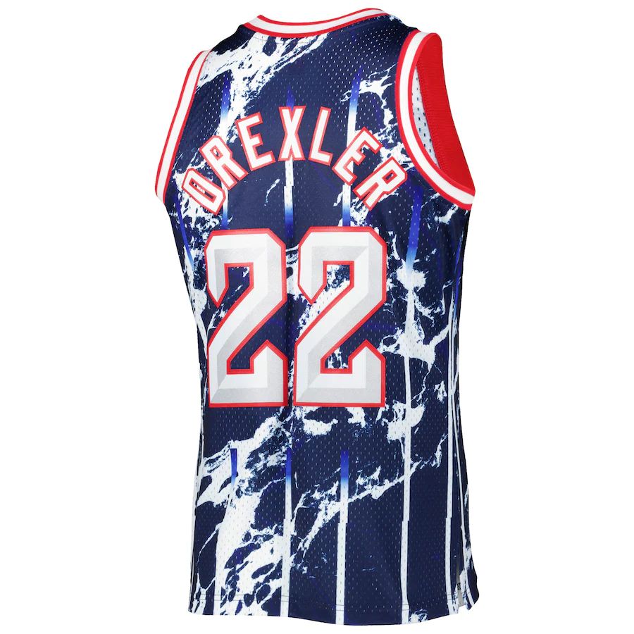 Custom #22 Navy 1996 HOU Basketball Shirt Top