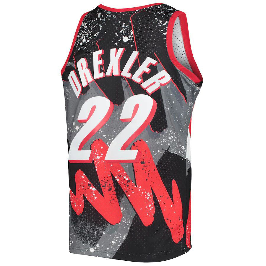Custom #22 Black 1991 POR Basketball Shirt Top