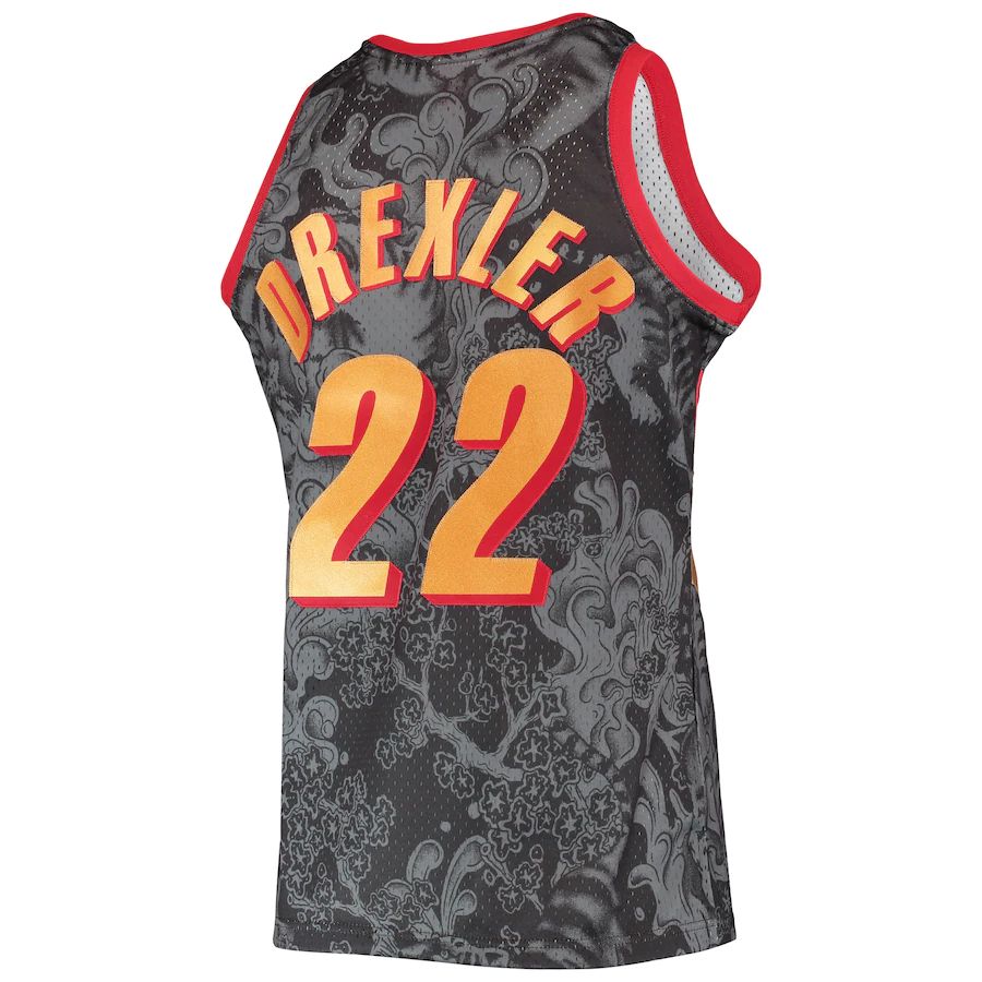 Custom #22 Black 1991 POR Basketball Shirt Top