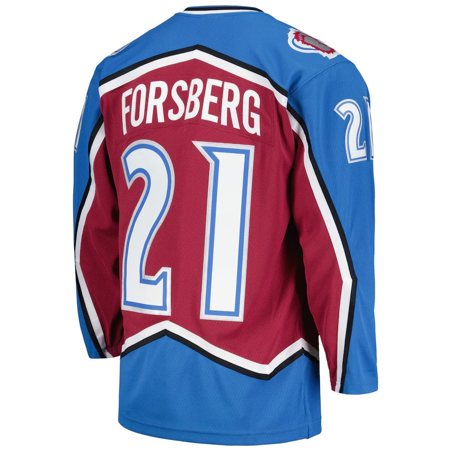 Custom #21 Blue 1995 COL Hockey Shirt Top