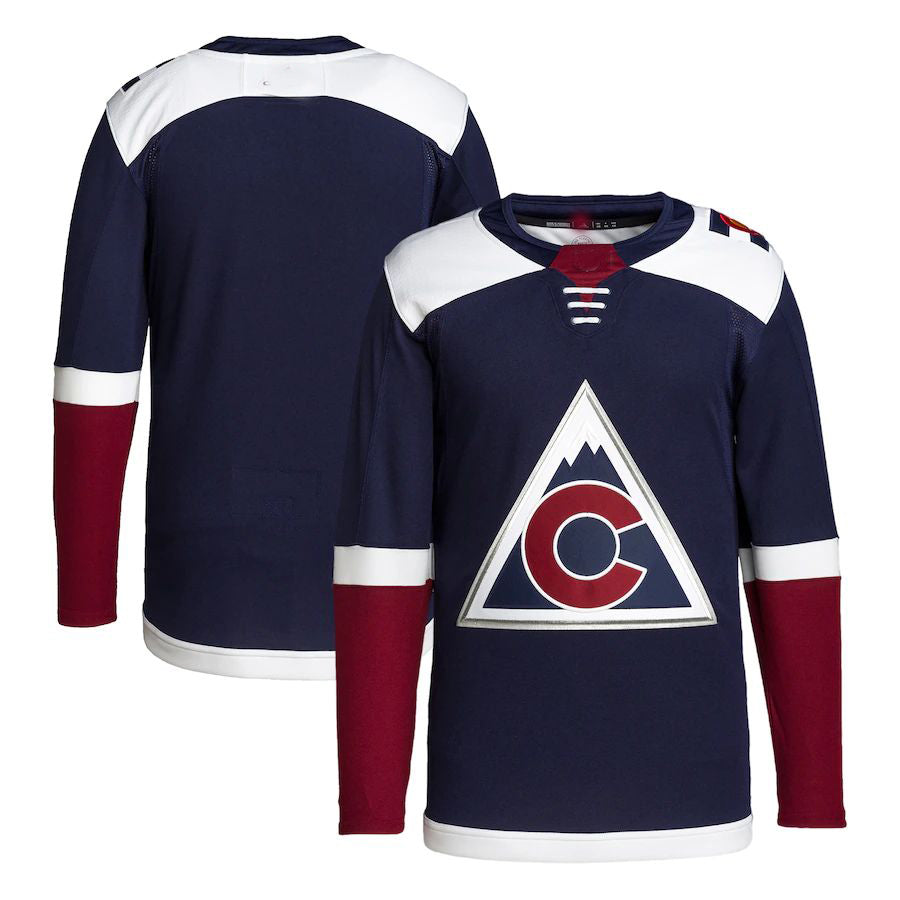 Custom #19 Navy 2018 COL Hockey Shirt Top