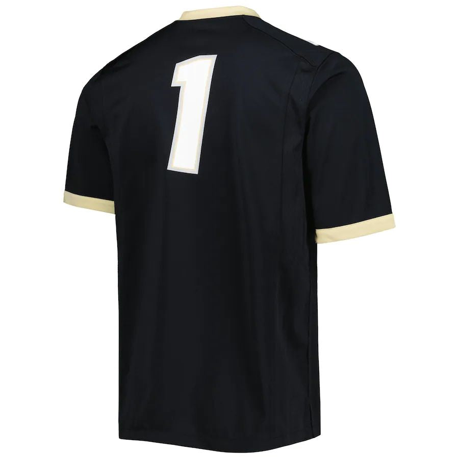 Custom #1 Black Football Shirt Top