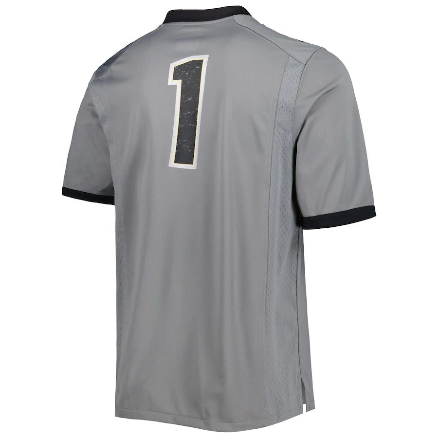Custom #1 Silver Football Shirt Top