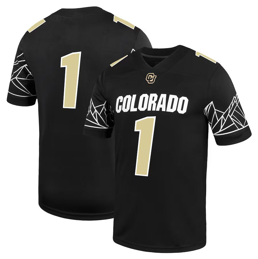 Custom #1 Black College Shirt Top