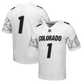 Custom #1 White College Shirt Top