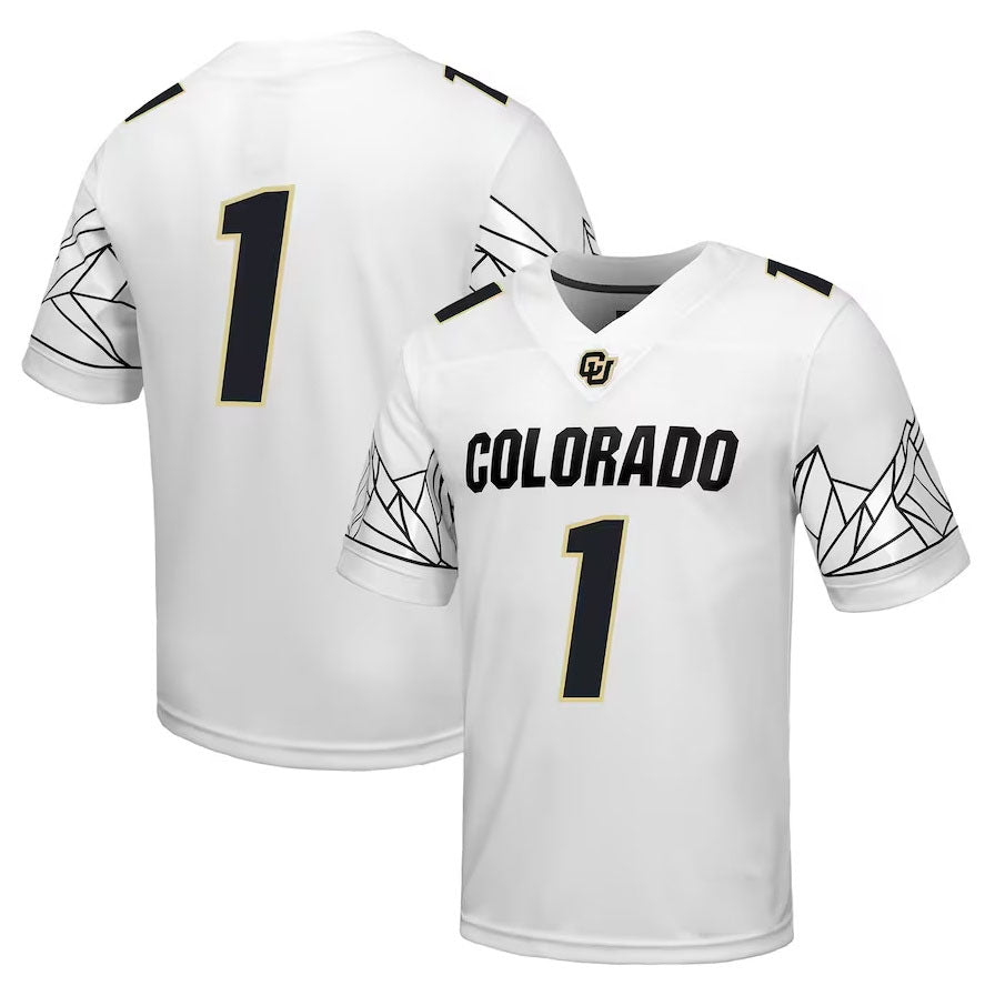 Custom #1 White College Shirt Top