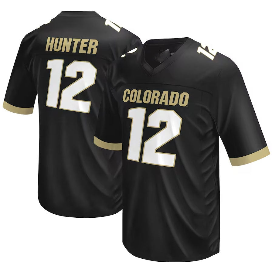 Custom #12 Black Retro Football Shirt Top