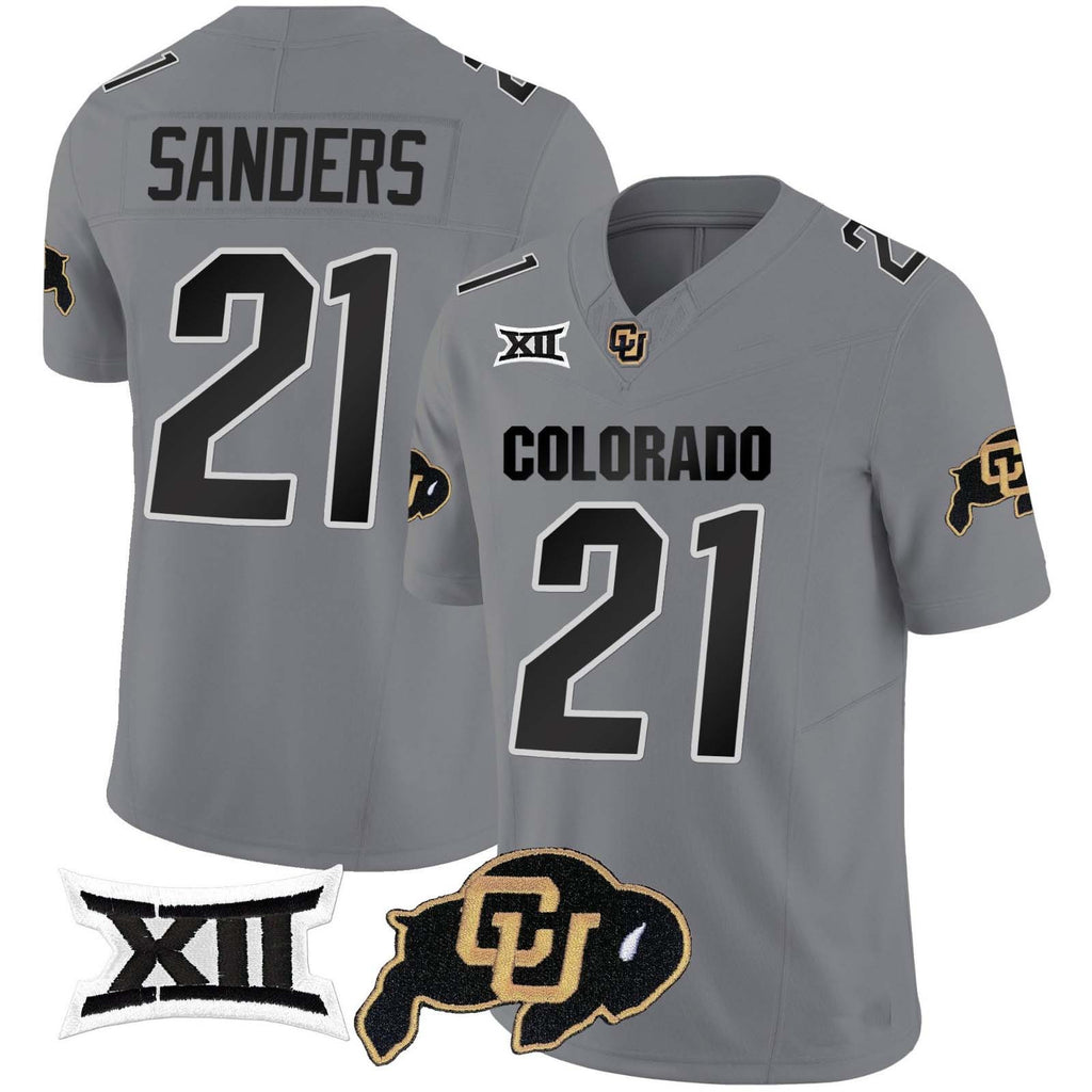 Custom #21 Gray 2024 Football Shirt Top